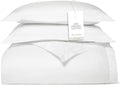 BOLL & BRANCH Signature Hemmed Duvet Set - Full/Queen, White - Luxury 100% Organic Cotton - 1 Duvet Cover, 2 Shams - Buttery Soft, Hidden Closures