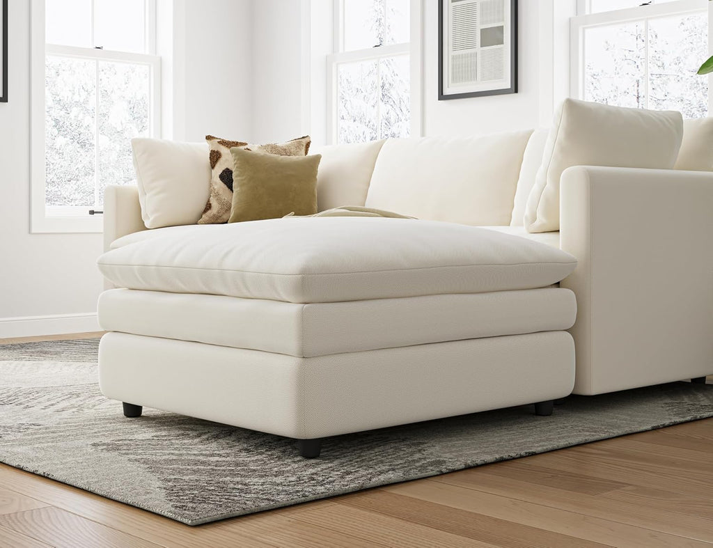 Txtin's Cloud Couches for Living Room L Shaped Sectional Couch with Ottoman Deep Plush 4 Seats Sofa Modern Sofa for Apartment | Cloud, L shaped, Deep Seat, Movable Ottoman, 4 Seat, Sectional