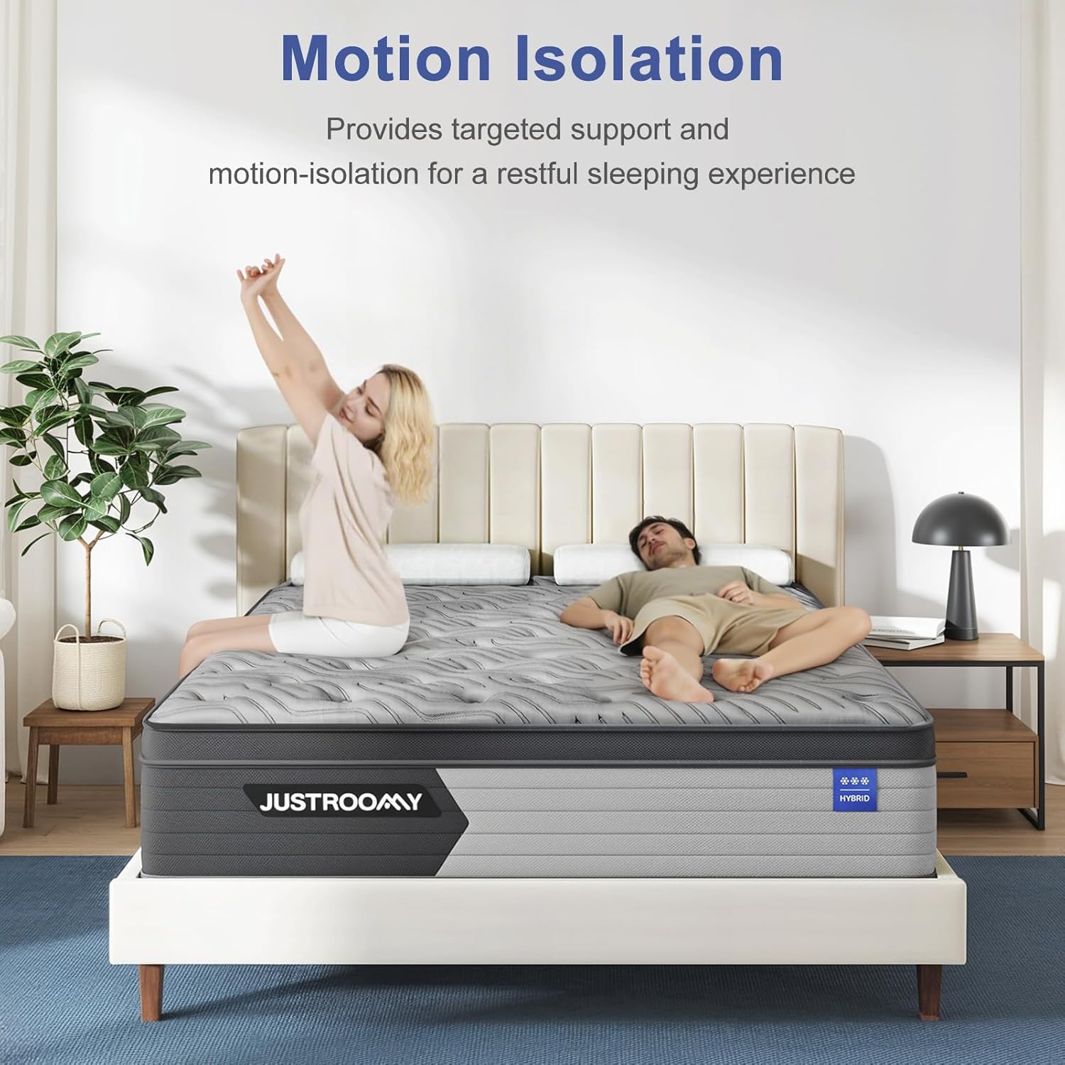 Queen Size Mattress Firm Mattress 14 Inch for Back Pain Relief,Breathable Cooling Ice Silk Top,Gel Memory Foam, Individual Pocket Spring, Hybrid Mattress Queen in a Box CertiPUR-US Certified