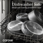 CAROTE 20pcs 4-Ply Premium Hard Anodized Pots and Pans Set Non Stick with Detachable Handle, Dishwasher/Oven Safe, RV Kitchen Cookware Set Nonstick, Induction Cookware, Large Capacity Pans and Pot Set