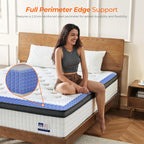 Full Size Mattress, 10 Inch Medium Firm Full Mattress in a Box, Hybrid Mattress with Individually Pocketed Coils for Targeted Support, Motion Isolation, CertiPUR-US Certified