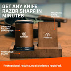 Tumbler Rolling Knife Sharpener Starter Set - Knife Sharpening Made Easy - Ultimate Gift for Father's Day