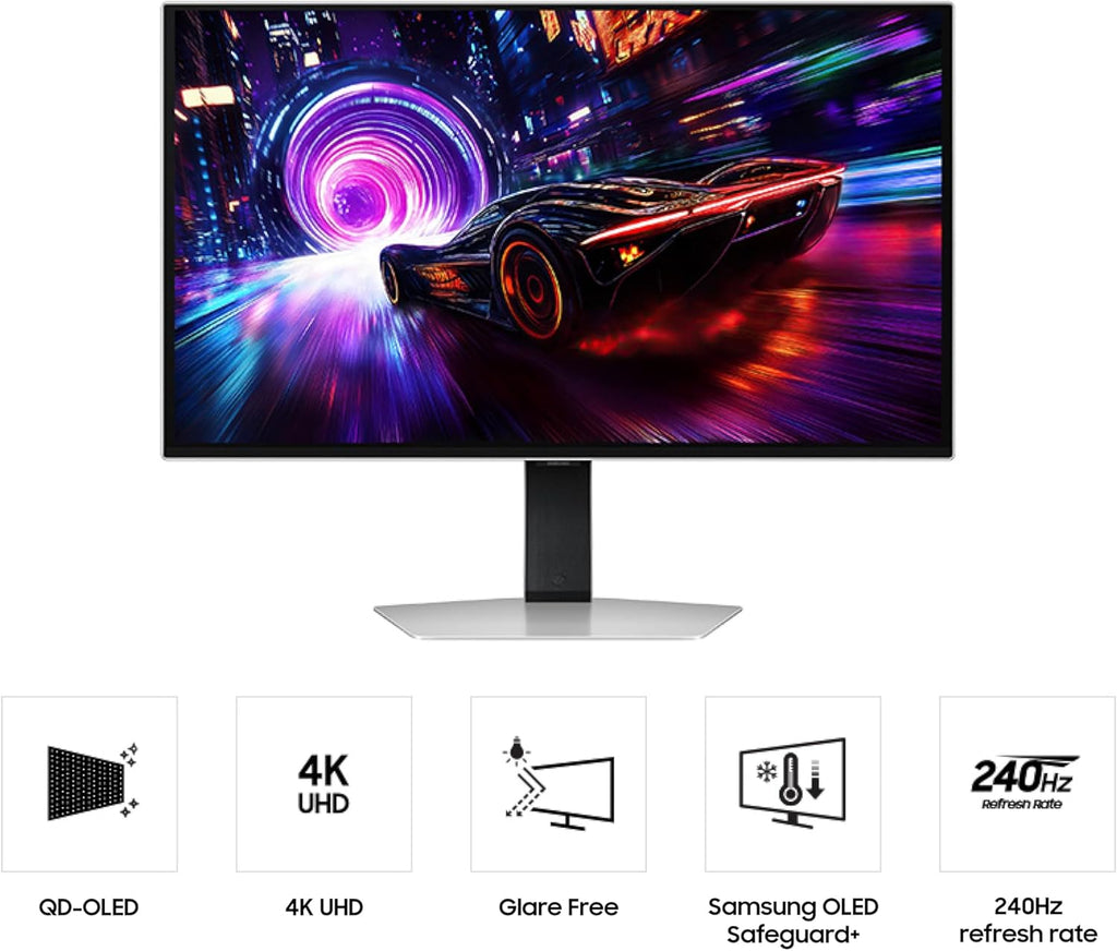SAMSUNG 27-inch Odyssey QD-OLED G8 (G81SF)  4K  240Hz  Gaming Monitor  0.03ms Response Time  DisplayHDR True Black 400  AMD FreeSync™ Premium Pro  Ergonomic Stand  LS27FG810SNXZA  2025