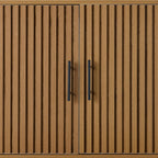 Best Choice Products Slatted Sideboard Buffet Cabinet, Entryway Table, Accent Storage Cabinet, Console Table for Hallway, Living Room, Dining Room – Brown