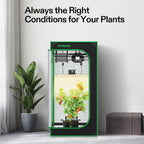 VIVOSUN Grow Tent Kit  2 × 2ft 1-Plant System  WiFi-Controlled Grow System with Full Spectrum LED Grow Light  Automatic Ventilation  GrowHub Outlet A22 with Temperature and Humidity Sensor