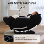 Real Relax Massage Chair Full Body with Unique Phone Controller,Heart and Blood Measurement, Zero Gravity 3D SL-Track Recliner with APP Control, Child Lock,Pause Button, Back Pad, Favor-06, Dark Brown