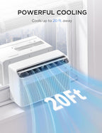 Midea 10,000 BTU U Shaped Smart Inverter Window Air Conditioner - Cools 450 Sq Ft, Ultra Quiet with Open Window Flexibility - Alexa/Google Assistant Compatible - 35% Energy Savings, Remote (Updated)