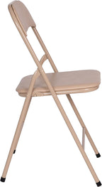 Flash Furniture Madison 5-Piece Folding Card Table and Chairs Set, Portable Event Table and Chairs Set for Indoor and Outdoor Gatherings, Tan