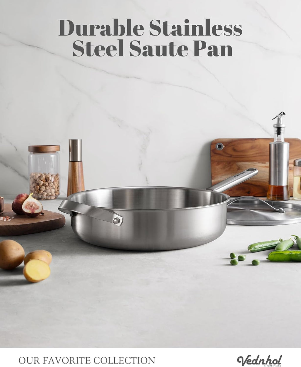 Stainless Steel Cookware Set, 8 Pcs Tir-Ply Pots and Pans Set, PFOA&PTFE Free, Dishwasher&Oven Safe, Kitchen Induction Compatible, ollas de acero inoxidable para cocinar