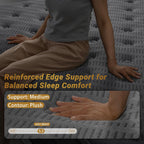 12″ Queen Hybrid Mattress – Balanced Support & Comfort, Cooling Breathable Foam + Pocket Coils, Motion Isolation, Reinforced Edges, CertiPUR-US, Fiberglass-Free, Mattress in a Box