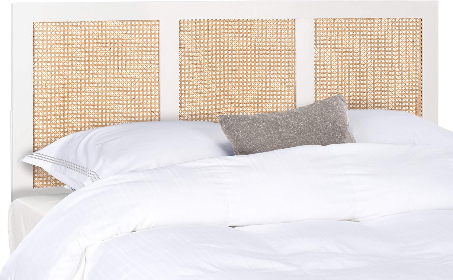 Safavieh Home Collection Vienna White Wash Cane King Headboard Platform