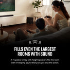Polk Audio Signa S4 TV Sound Bar with Subwoofer - Dolby Atmos Audio VoiceAdjust & BassAdjust Technology  HDMI eARC  Wireless Subwoofer works with 8K  4K  & HD TVs  Bluetooth  Wireless Streaming