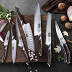 HOSHANHO 8-Piece Kitchen Knife Set, Japanese High Carbon Super Steel Knife Sets with Block, Professional Ultra Sharp Chef Knife Set with Scissors