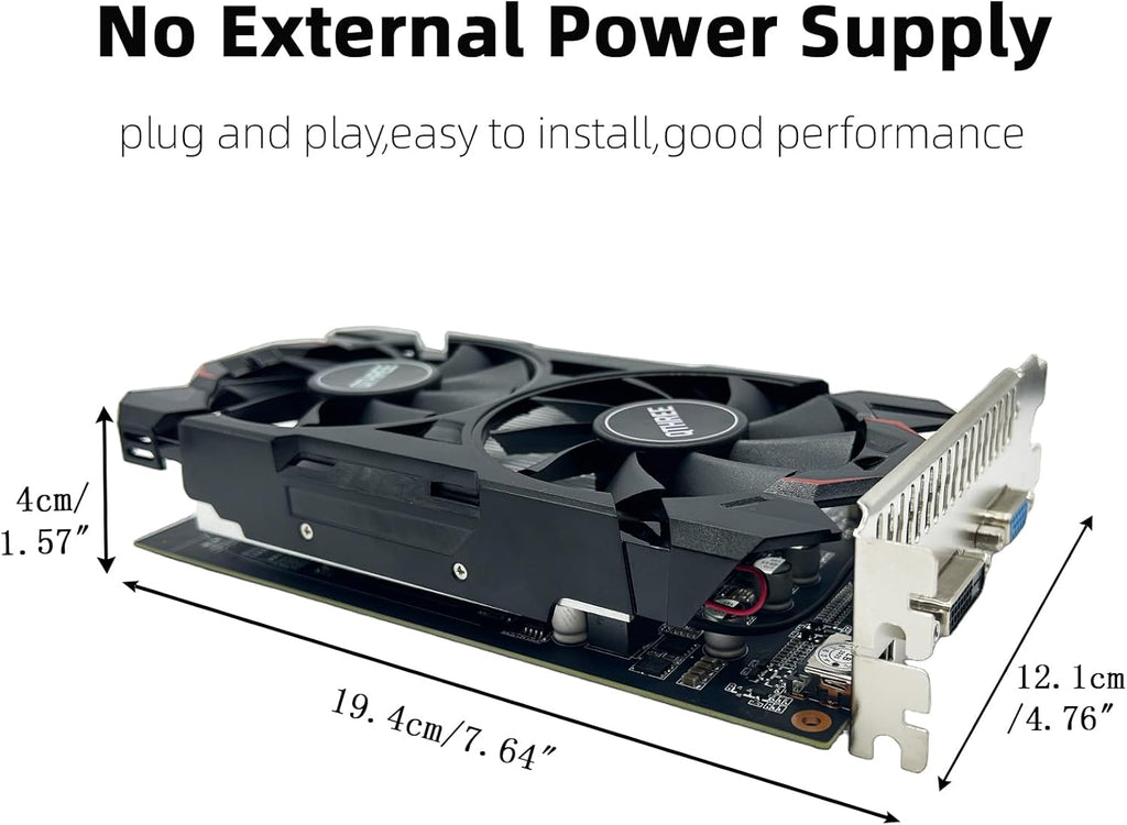 QTHREE GeForce GTX 750 Graphics Card,4GB,GDDR5,128Bit,HDMI, DVI, VGA,PC Video Card for Working,GPU,PCI Express x16,DirectX 12