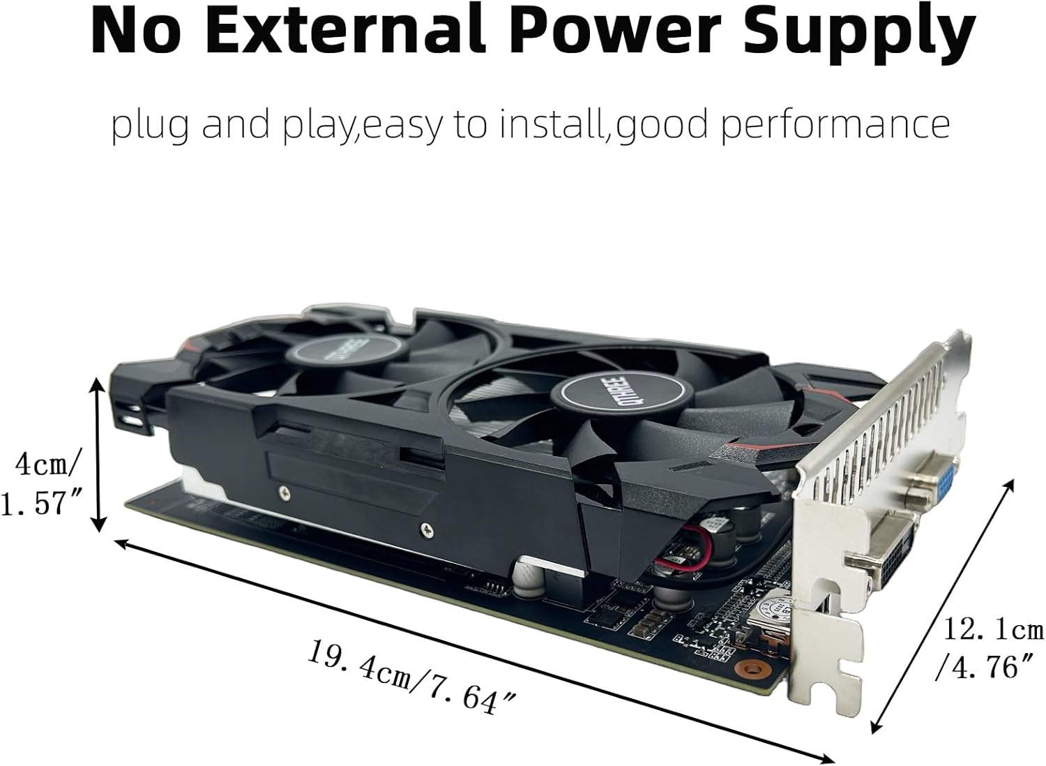 QTHREE GeForce GTX 750 Graphics Card,4GB,GDDR5,128Bit,HDMI, DVI, VGA,PC Video Card for Working,GPU,PCI Express x16,DirectX 12