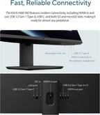 ASUS V470 All-in-One  27” FHD Anti-Glare Touch Display  16GB DDR5 RAM  1TB SSD  Intel® Core™ i5-13420H Processor  Windows 11 Home  Wired Keyboard and Mouse Included  V470VA-MS504T  Black