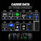 Blue Tees Golf Ringer - Magnetic Golf GPS Handheld  Touch Screen Display  Water Resistant Golf Distance Range Finder  40 000+ Preloaded Courses  10+ Hours Battery  Built-in Magnetic Strip