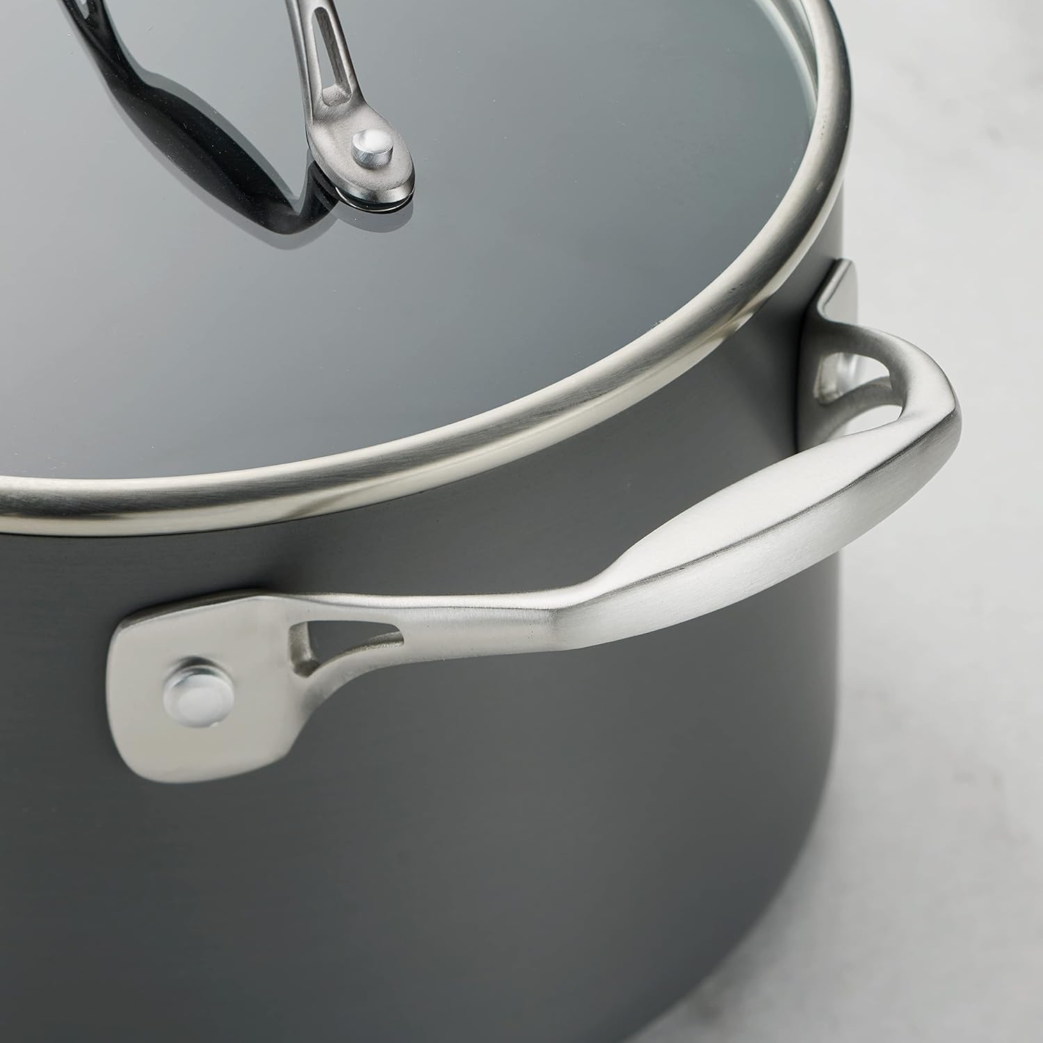 Tramontina OnyxPro Hard Anodized Non Stick 4-Quart Large Sauce Pan with Glass Lid, Oven Safe
