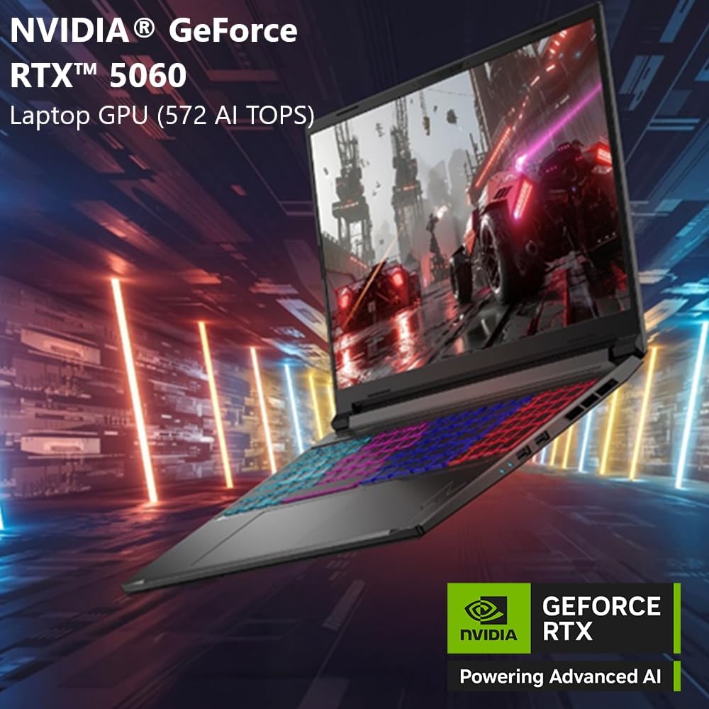 Acer Nitro V 16S AI Gaming Laptop | NVIDIA GeForce RTX 5060 GPU | AMD Ryzen 7 260 Processor | 16" WUXGA IPS 180Hz Display | 32GB DDR5 | 1TB Gen 4 SSD | Wi-Fi 6 | ANV16S-41-R2AJ