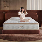 King,14inch Hybrid Mattress in a Box Memory Foam Mattress King Full Size Firm with Individual Pocket Spring Upgrade Zoned Support Medium Firm Memory Fat Mattress