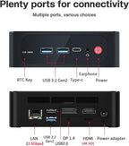 Beelink Mini PC  SER5 AMD Ryzen 5 5500U(7nm  6C/12T) up to 4.0GHz  Mini Gaming Computer 32GB DDR4 RAM 500GB NVME SSD  Micro PC 4K@60Hz Dual Display  Mini Computer WiFi6/BT5.2/HTPC/W-11 Pro