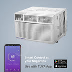 Vtronix Classic America 8000 BTU WiFi Enabled, Alexa Ready, Energy Savings - Window Mounted Air Conditioners Unit (10.9 CEER 120 VAC), White, Cool Only