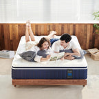 Coolvie 12 Inch Hybrid Twin XL Mattress -Firm Feel -Support Foam with Strong Pocket Springs - Extra Lumbar&Shoulder Support for Back&Stomach Sleepers, CertiPUR-US® Certified Foam,XL Long Size