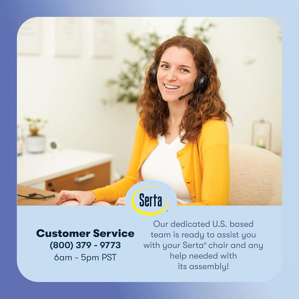 Serta Comfort Ergo Executive Office Chair, Ergonomic Mid-Back Design with Lumbar Support, Semi-Plush Double-Layer Seat Cushion, Padded Armrests, Swivel Metal Base, Bonded Leather, Black
