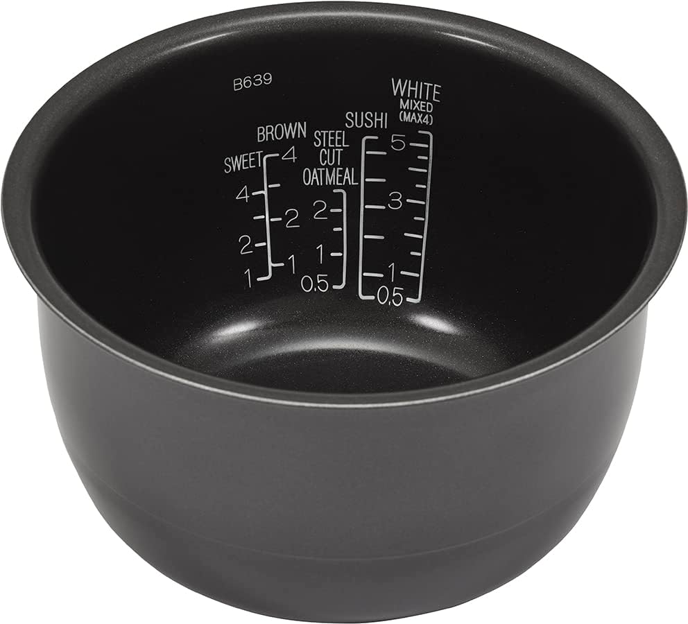Zojirushi NW-QAC10 5.5-Cup Capacity Flat-Top Induction Cooker and Warmer with Custom Cooking Pan, Double Non-Stick Coating for Easy Clean-Up (Black)
