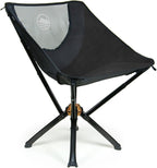 CLIQ Portable Chair Version ClassiQ 1.0 - Collapses to Size of Water Bottle - Lightweight Folding Chair for Camping - Outdoor Chair Supports 350 Lbs - Camp Chair Outdoor Adventures - Black