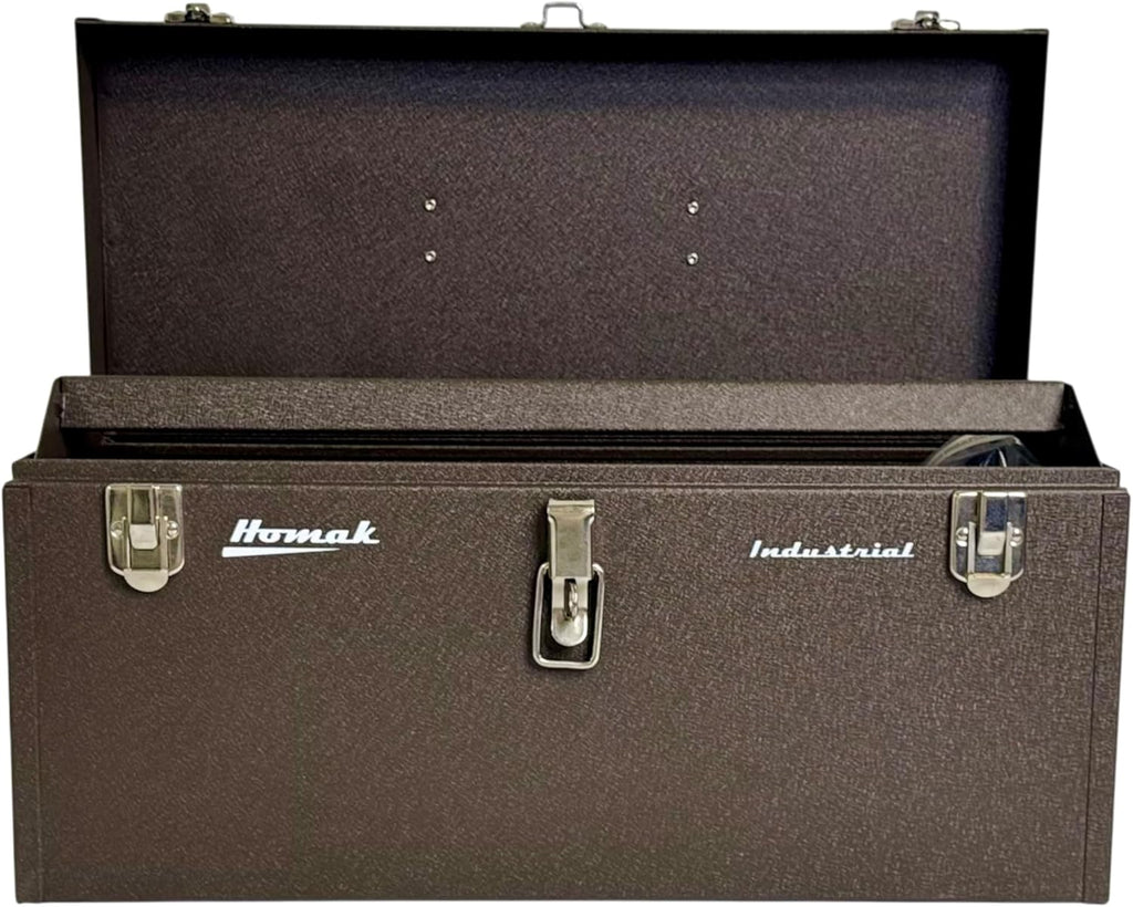Homak 20-Inch Industrial Steel Toolbox, Brown Wrinkle Powder Coat, BW00200200