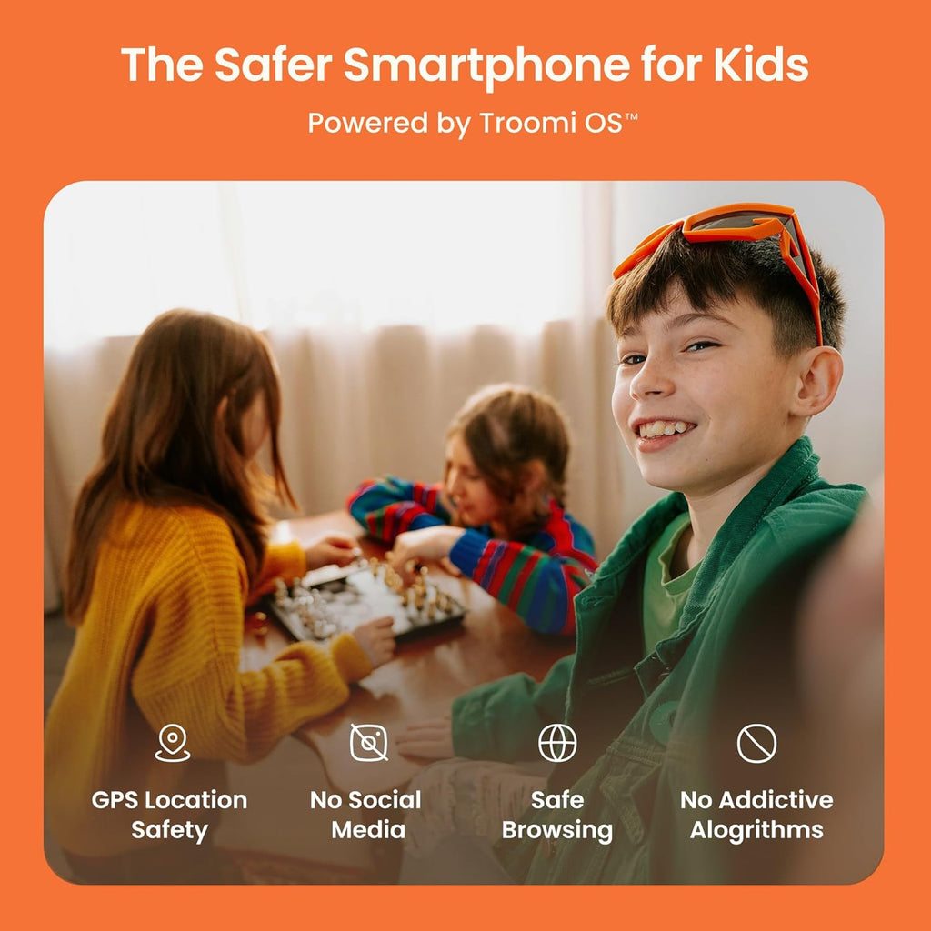 Troomi Safe Phone for Kids (Samsung Galaxy A16) – Parent-Managed Apps, GPS & Text Monitoring – Phone Purchase Only | Requires Service Plan & Activation