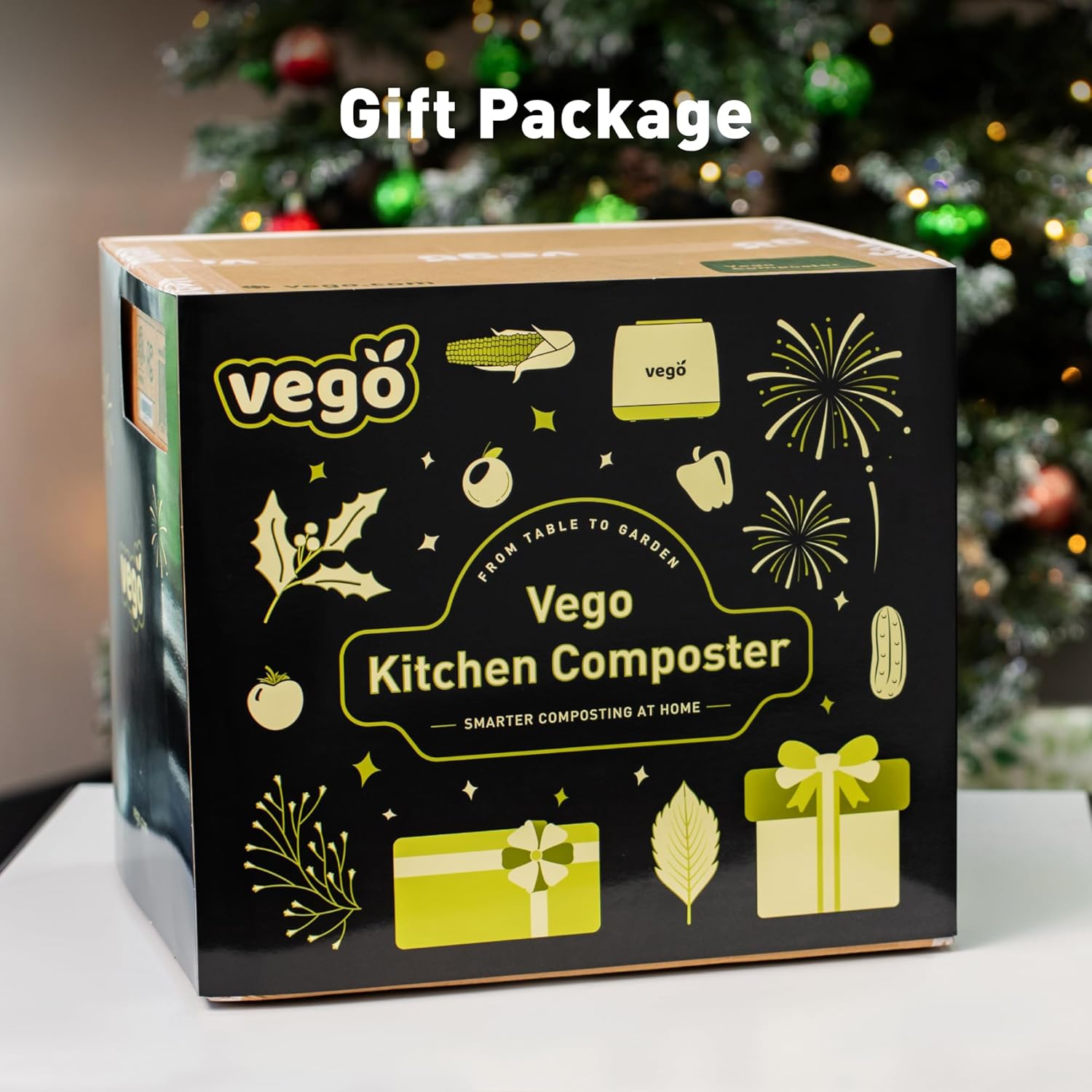 Vego Kitchen Composter, 4L Electric Composter Countertop 5 Modes Weight-Based Smart Compost Bin with App Odorless Auto-Cleaning Food Waste Compost Machine Indoor, White