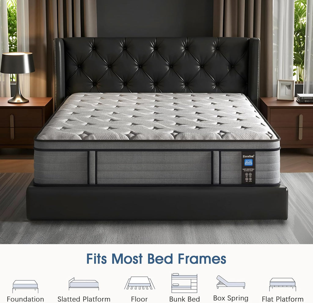Extra Firm Queen Mattress,12 Inch Queen Mattress for Back Pain with Gel Memory Foam - Extra Lumbar Support & Shoulder Support,CertiPUR-US Certified,Edge Reinforcement,Fiberglass Free - No Odor