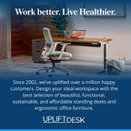 UPLIFTDESK V3 2-Leg White Laminate Wood Standing Desk – Adjustable Height, Advanced 1-Touch Memory Keypad, Under Desk Cable Management, Wire Grommets & Rocker Board (Black C-Frame, 48 x 30 inch)