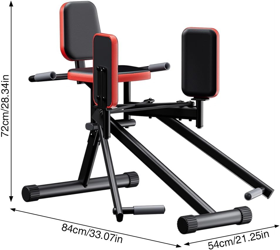 Hip Abduction & Glute Exercise Machine – Home Gym Thigh and Booty Workout Equipment for Women & Men – Compact Abductor Trainer with Adjustable Resistance & 35 lb Resistance Band