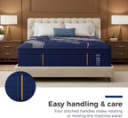 FATHOM Firm Queen Mattress, 14 Inch Hybrid Mattress with Breathable Modal Cover, Cooling Gel Memory Foam & Pocket Spring, Back Support & Fiberglass-Free, CertiPUR-US Certified, Foam Made in USA