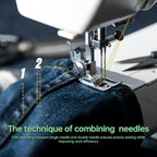 Sewing Machine for Beginners,16 Strings of Weaving Dreams,Double Needle Sewing Machine for Adults,Adjustable Sewing Speed,Suitable for Daily Sewing at Home (New).