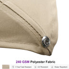 PURPLE LEAF 10ft Patio Umbrella Square Large Outdoor Windproof Offset Umbrella with 360° Rotation Cantilever Umbrella for Garden Deck Backyard Pool Beige
