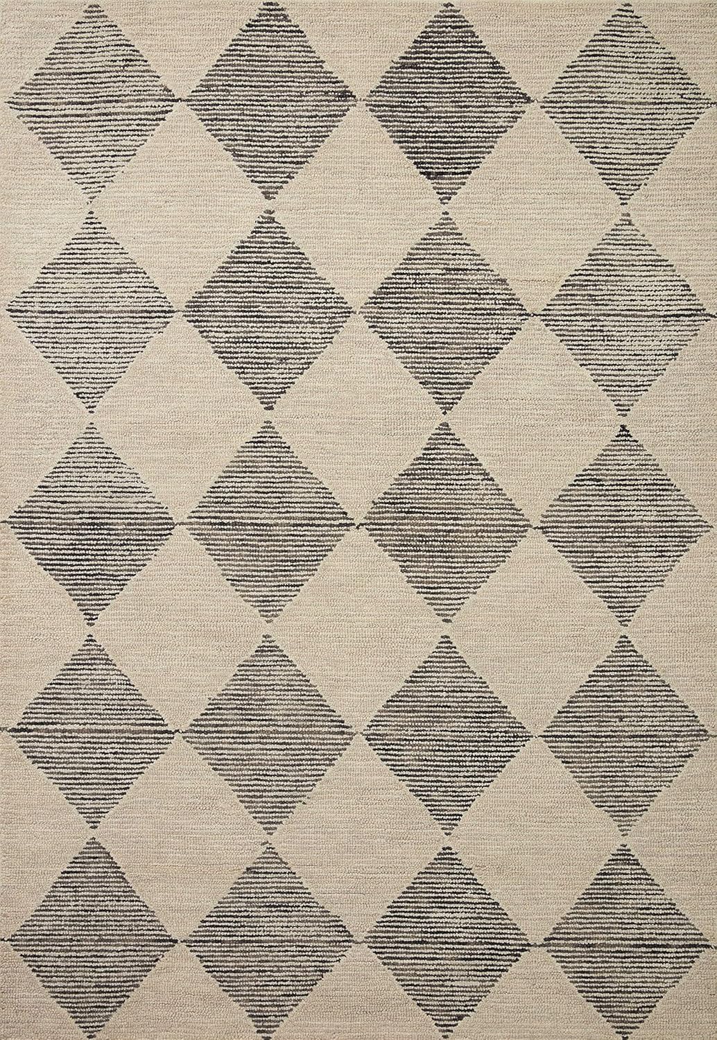 Loloi Chris Loves Julia Francis Collection FRA-01 Beige/Charcoal 5'-0" x 7'-6" Area Rug