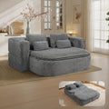 75'' Folding Sleeper Sofa Bed, Convertible Memory Foam Boneless Couch, Foldable Full Size Guest Bed, Modern 2-in-1 Futon Floor Sleeper Sofa with 4 Pillows and Blanket (Corduroy, Gray)