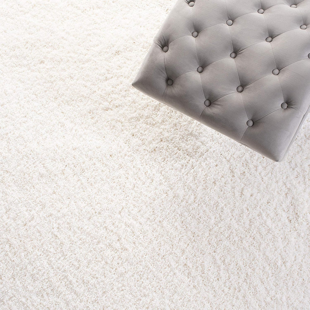 SAFAVIEH Area Rug 8x10 - California Shag Collection - Large - White, Non-Shedding & Easy to Clean, Ultra Plush Thick Pile, Ideal for Living Room, Bedroom, Dining Space (SG151-1010)
