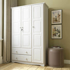 100% Solid Wood Grand Wardrobe Armoire - Mocha