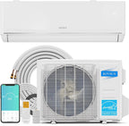 ROVSUN 12,000 BTU Smart WIFI Mini Split AC/Heating System with Inverter & APP Control, 23 SEER2 Ductless Split Air Conditioner with Pre-Charged Condenser, Heat Pump & Installation Kit, 115V