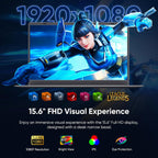 Coolby 15.6inch Laptop  12GB RAM/256GB SSD  1920x1080 IPS Display  Intel N95(Beats N5095) Quad Core Laptop Computer  Support Fingerprint  WiFi 5  BT