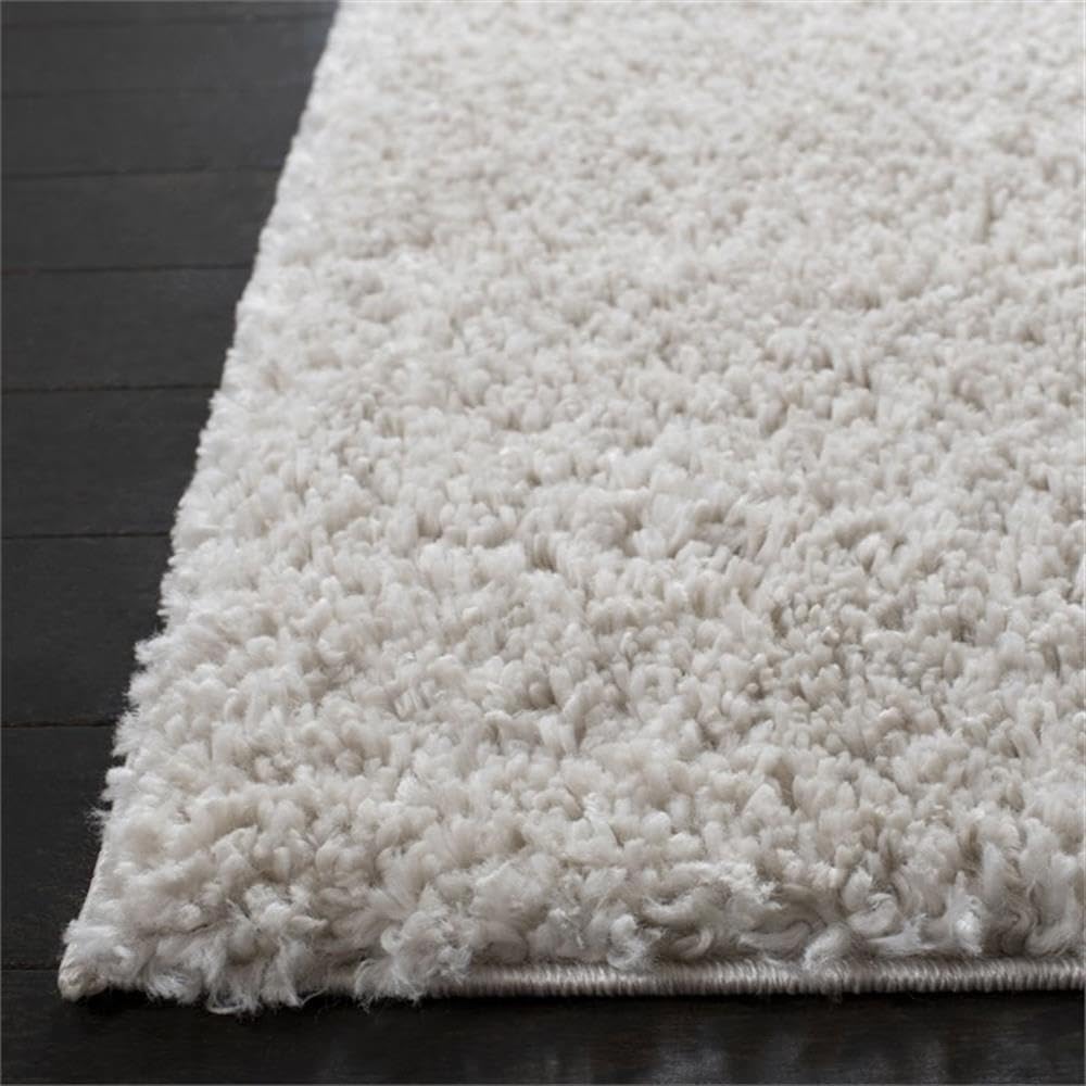 SAFAVIEH August Shag Collection Area Rug - 9' x 12', Beige, Solid Design, Non-Shedding & Easy Care, 1.2-inch Thick Ideal for High Traffic Areas in Living Room, Bedroom (AUG900D)