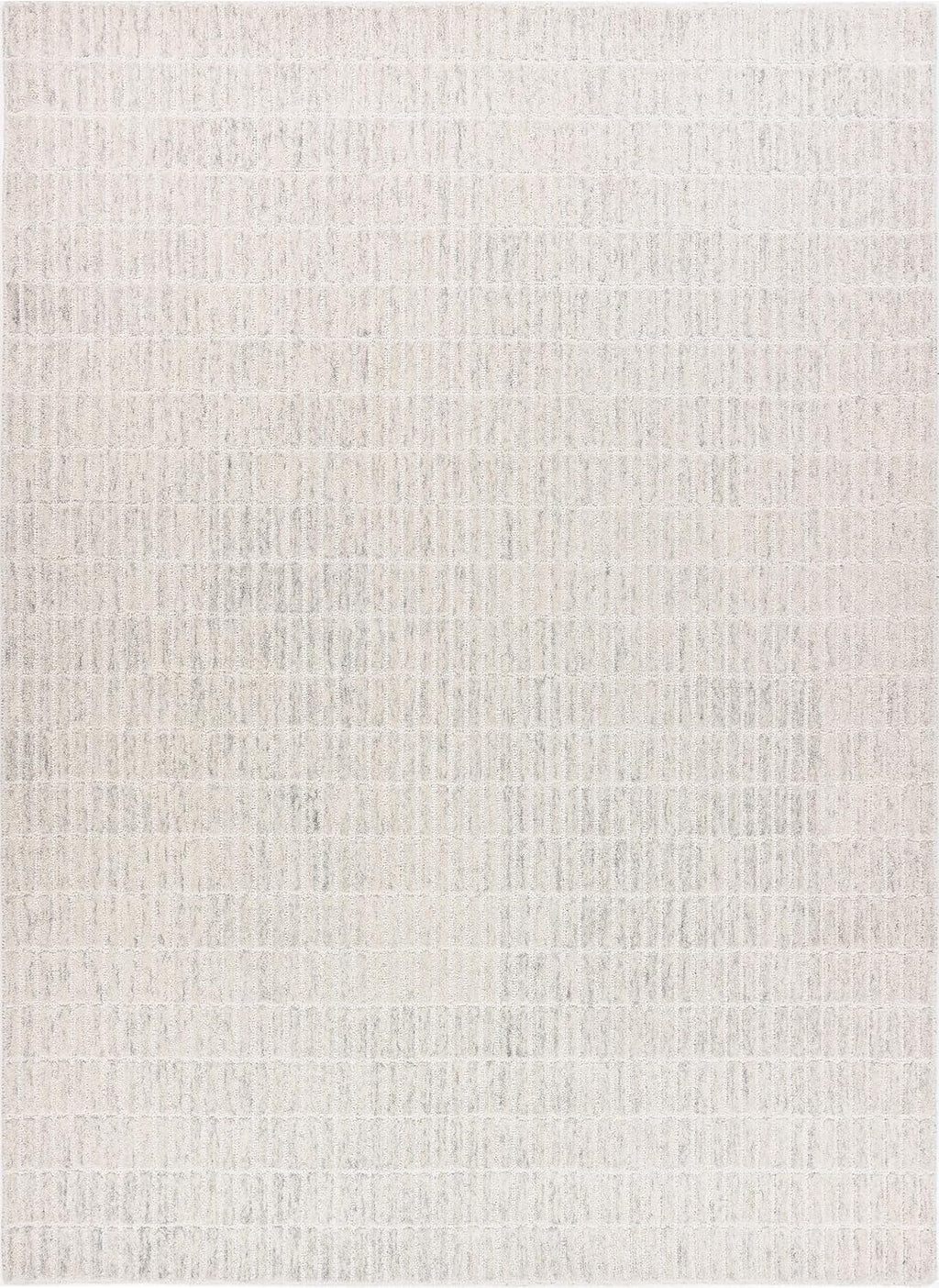 Hand-Tufted 100% Wool Area Rug – Unique Modern Geometric Grid Pattern, Soft Plush Textured Carpet for Living Room, Bedroom, Dining Room & Entryway (Grey, 8' x 10')