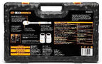 GEARWRENCH 185 Piece Mechanics Hand Tool Set - 1/4", 3/8”, & 1/2" Drive | 90 Tooth | SAE & Metric | GW90MCBMTS
