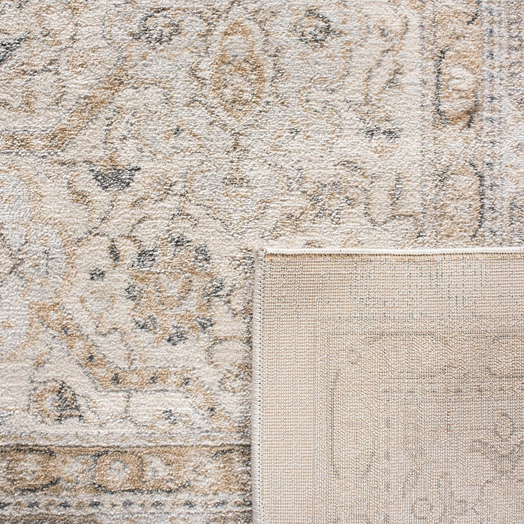 SAFAVIEH Isabella Collection Area Rug - 6'7" x 9', Cream & Beige, Oriental Design, Non-Shedding & Easy Care, Ideal for High Traffic Areas in Living Room, Bedroom (ISA916B)