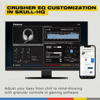 Skullcandy Crusher PLYR 720 Wireless Gaming Headset  Ultimate Immersion and Comfort  THX Spatial Audio  Multi-Sensory Bass and Platform- Digi-Black  Removable Mic  PC  PlayStation  Nintendo
